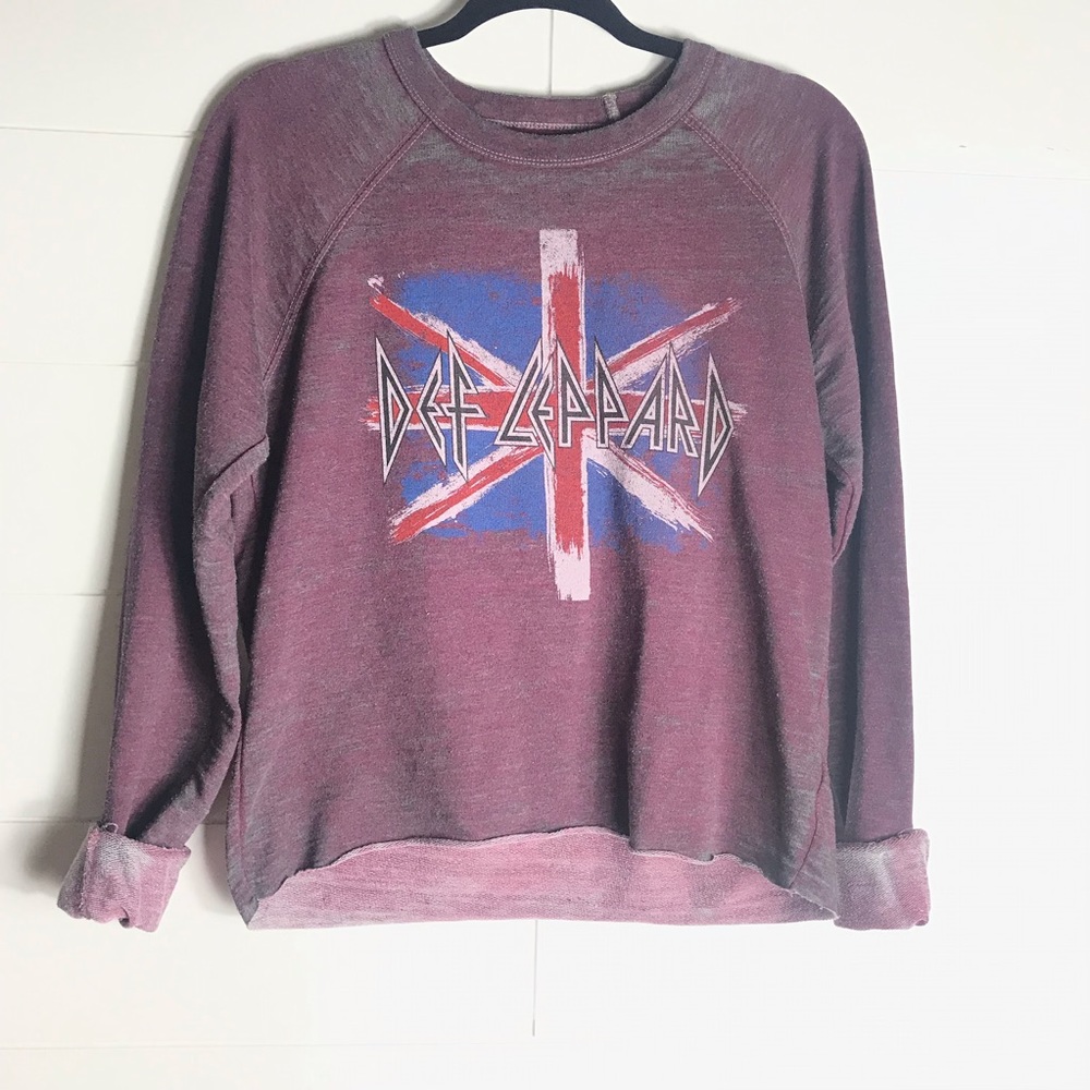 Recycled Karma Purple Def Leppard Sweatshirt - Picture 4 of 6